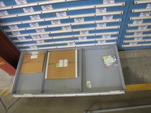 LISTA HEAVY DUTY 9-DRAWER PARTS CABINET W/ CONTENTS (W-50) LOADING & HANDLING FEE $25-